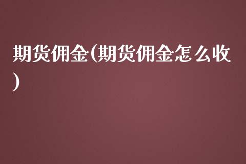 期货佣金(期货佣金怎么收)_https://www.yuzhengshanghai.com_期货百科_第1张